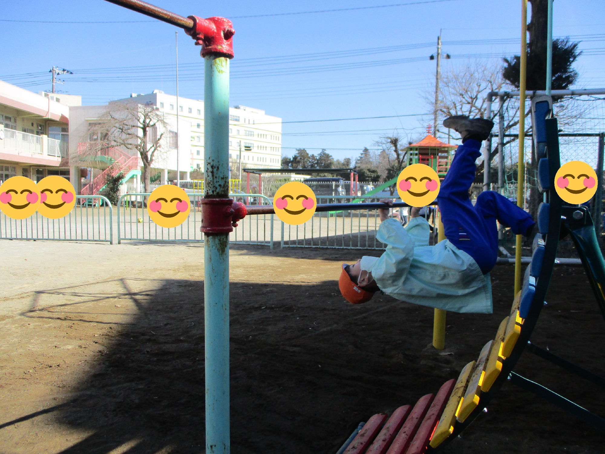 年長組さん、運動遊び頑張っています